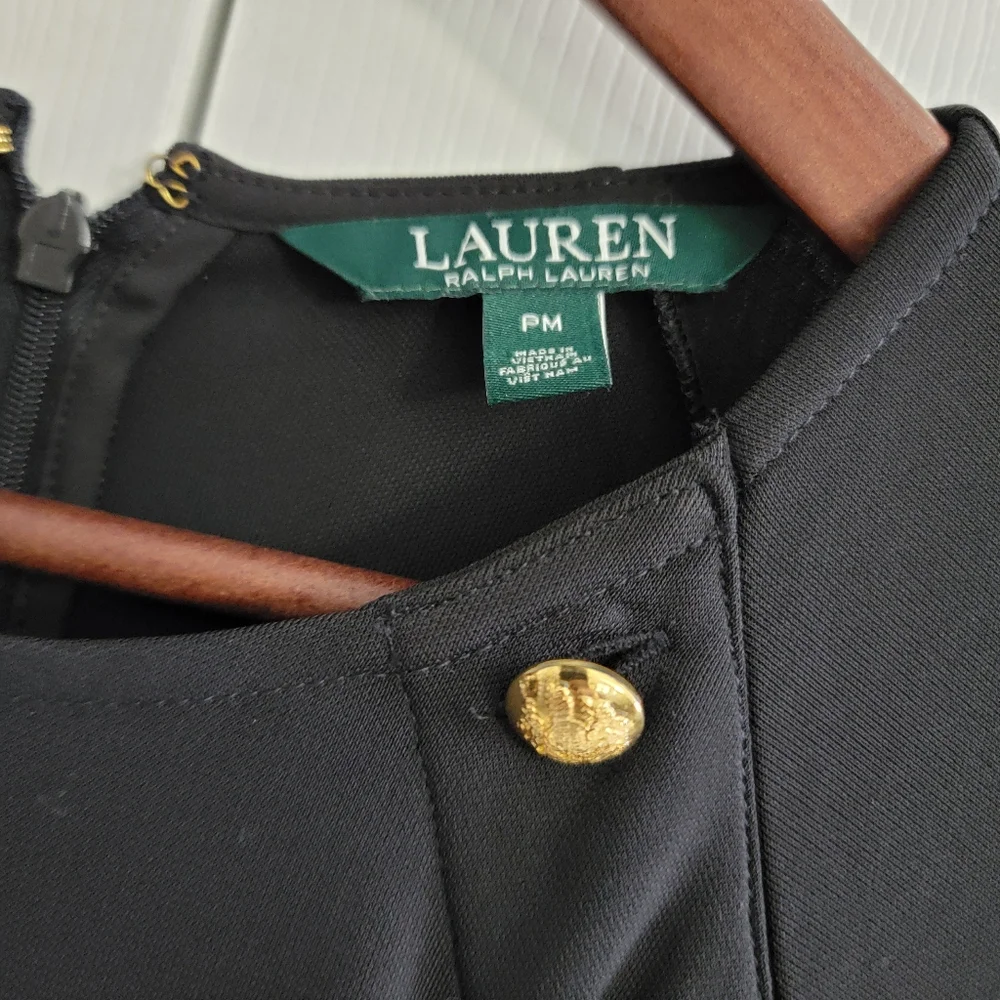 Lauren Ralph Lauren Jumpsuit Romper, Black, Women's Size Petite Medium - Picture 6 of 8
